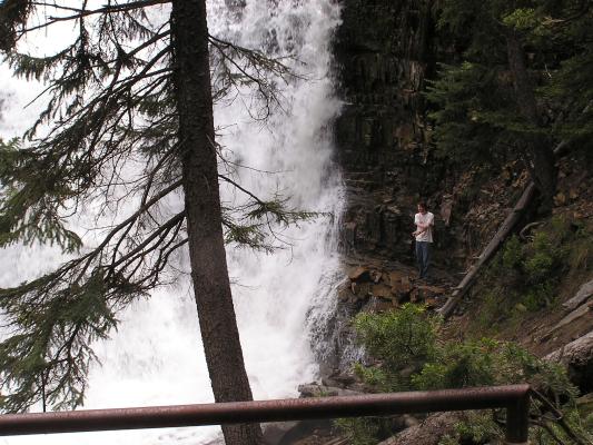 David at the edge of the falls.