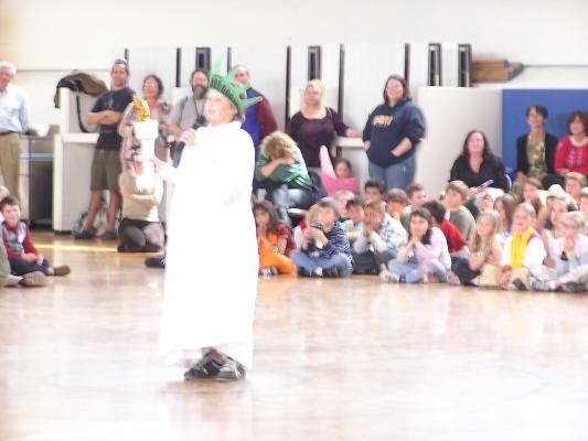 Someone reciting a poem.