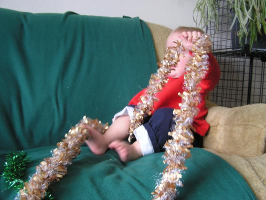 I'm stuck in tinsel.