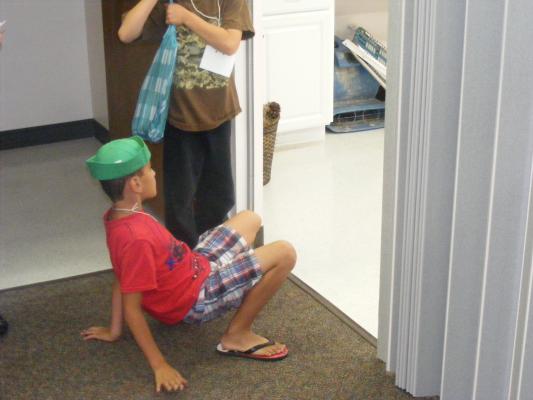 Crab walking to craft time. 