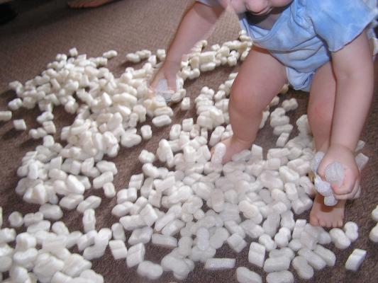 Styrofoam is a very fun toy!