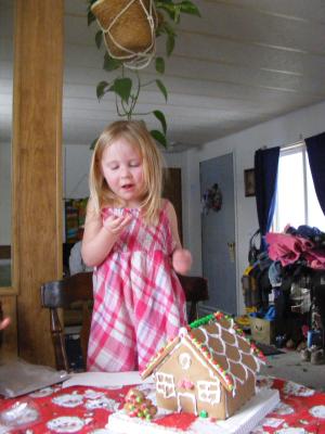 Sarah has some candy.