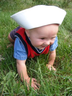 Josh in Jim's old hat.
