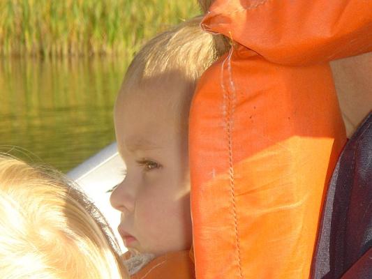 We took a boat ride on Andy's boat.