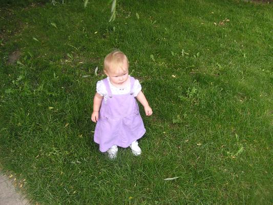 Sarah plays outside