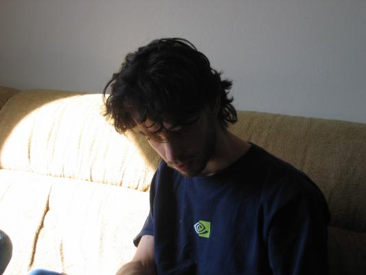 Michael on the couch.