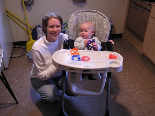 We got a new high chair today!