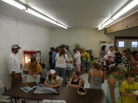 Socializing at VBS at GVCC.