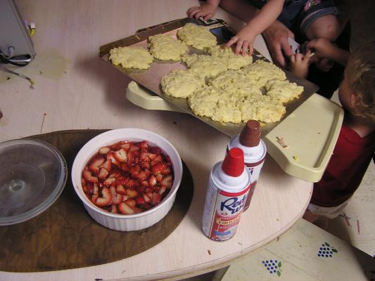 Strawberriese and RediWip for strawberry shortcake