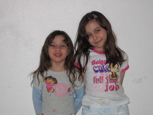 Andrea and Malia pose for a picture.