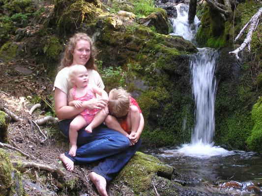 Katie, Sarah and Noah at Cascade Falls
