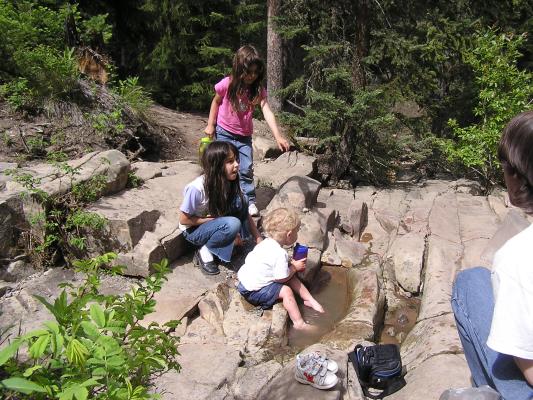 We took a pretty long break at the top of the falls.