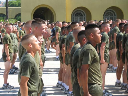 Matthew graduated from Marine boot camp.