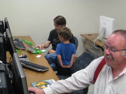 David and Noah went to the BLUG (Bozeman Linux Users Group) meeting.
We were learning about the OLPC (One Laptop Per Child).