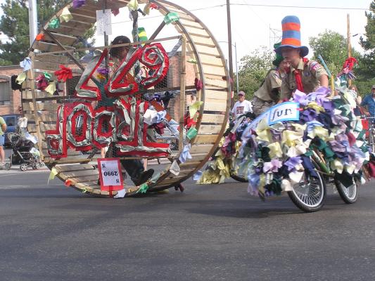 Sweet Pea Festival Parade. Boy scouts Alternitive energy