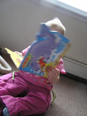 Sarah read about Jonah and the Whale.
