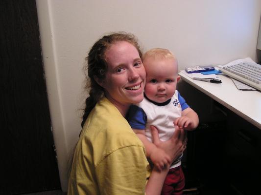 Katie is glad to have such a good helper.