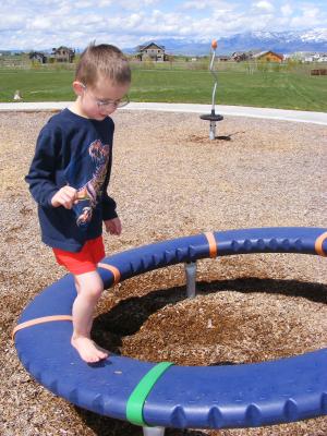 Noah on the merry-go-round