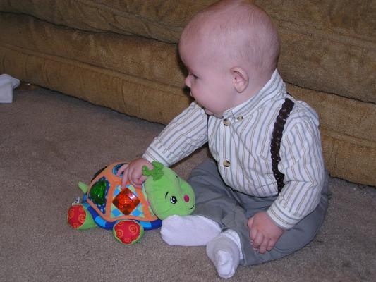 It's the classic story... A boy and his turtle.