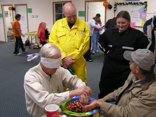 GVCC Fall Party - Bill looks for pennies.