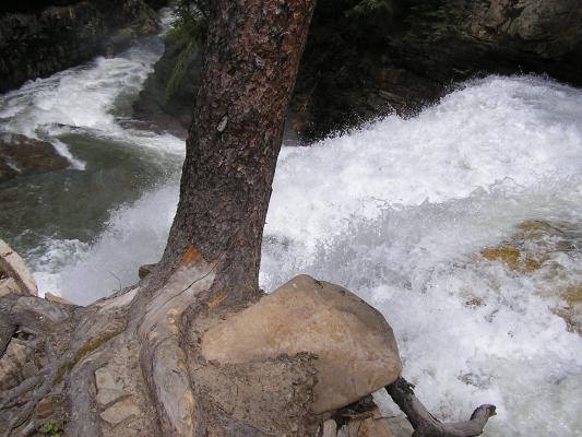 Looking down Ousel Falls.