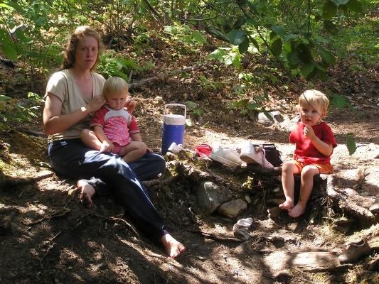 Katie, Sarah and Noah at Cascade Falls