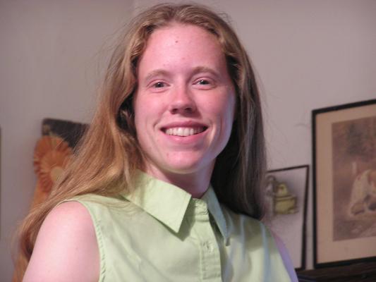 Katie in new clothes