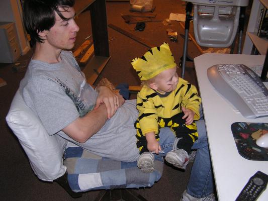 Noah's cute tiger costume.