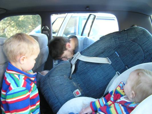 Oops, we have to adjust the straps.