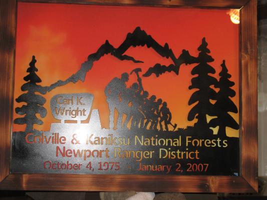 Junior's retirement plaque.