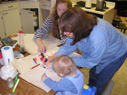 Now everybody gets into the act of coloring.