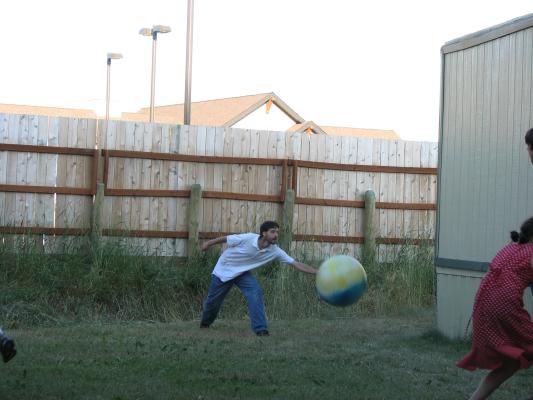 Mike plays ball