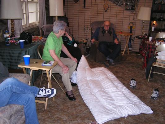 Everyone go Jack and Jo McElwee a pillow top for their bed.