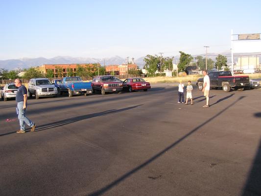 Racing games in the parking lot at VBS