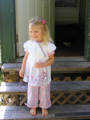 Sarah on the porch