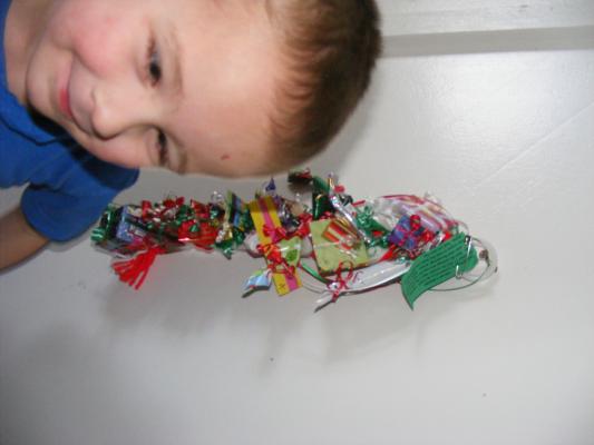 Noah and the advent calendar.