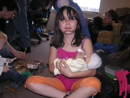 Malia stole Sarah's baby while she was tending the farm.