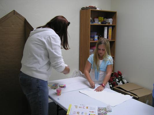 Getting ready for Vacation Bible School.