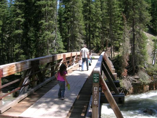 We walk across the South Fork of the West Fork of the Gallatin River.