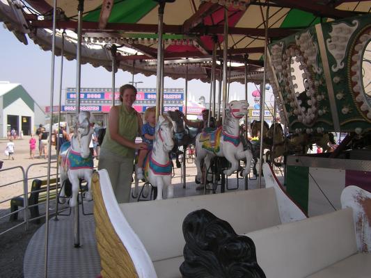 Katie and Sarah at the fair.
