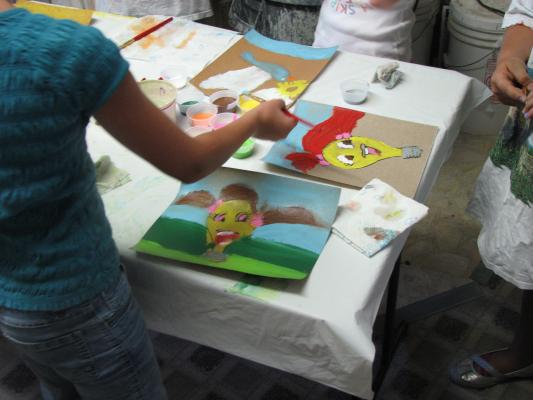 Pictures painted at Power Lab VBS.