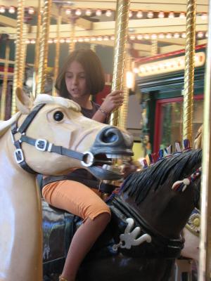 Malia on Merry-Go-round horse