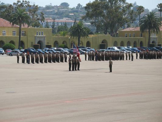 Matthew graduated from Marine boot camp.