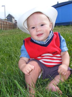 Joshua in the navy hat.