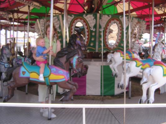 Sarah and Katie at the  fair.