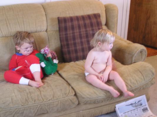 Noah and Sarah watch TV
