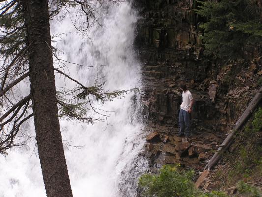 David at the edge of the falls.