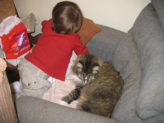 Johnathan and the kitty.