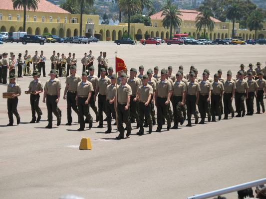 Matthew graduated from Marine boot camp.