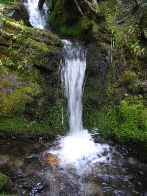A waterfall at a campground near plains